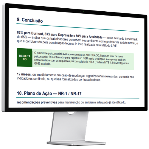 monitor falando sobre nr