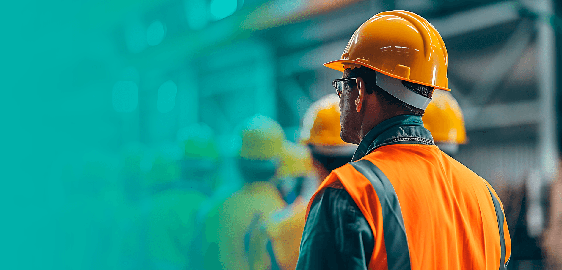 Supervisor de construção representando soluções completas em saúde e segurança do trabalho